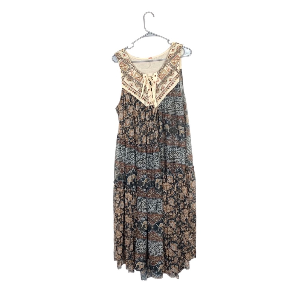 Free people the wanderers maxi top dress size large